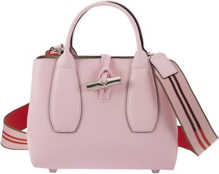 Longchamp Roseau Foldover Top Crossbody Bag in Pink