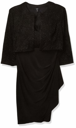 MSK Women's Sparkle Knit Jacket Dress (2 Pieces)