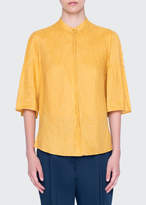Thumbnail for your product : Akris Punto Washed Linen Bell-Sleeve Shirt