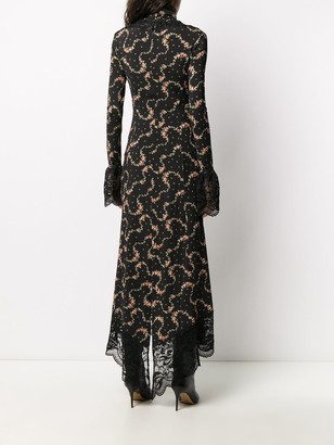 Paco Rabanne Floral-Print Fitted Dress