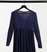 Thumbnail for your product : New Look Maternity nursing peplum top in navy