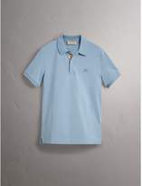 Thumbnail for your product : Burberry Print Trim Cotton Piqué Polo Shirt
