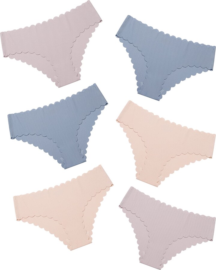 DEANGELMON Womens Seamless Bikinis Underwear Invisible No Show Panties Hipster Stretch Cheeky