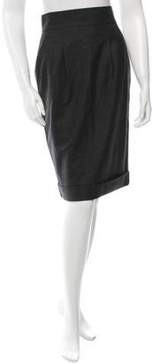 Fendi Wool Pencil Skirt