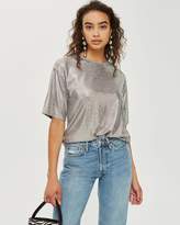 Thumbnail for your product : Topshop Oversized Foil T-Shirt