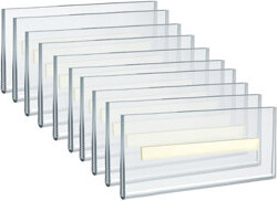 Azar Displays Self Adhesive Clear Acrylic Wall Sign Holder Frame 5.5" W x 2.5" H - Landscape/Horizontal, 10-Pack