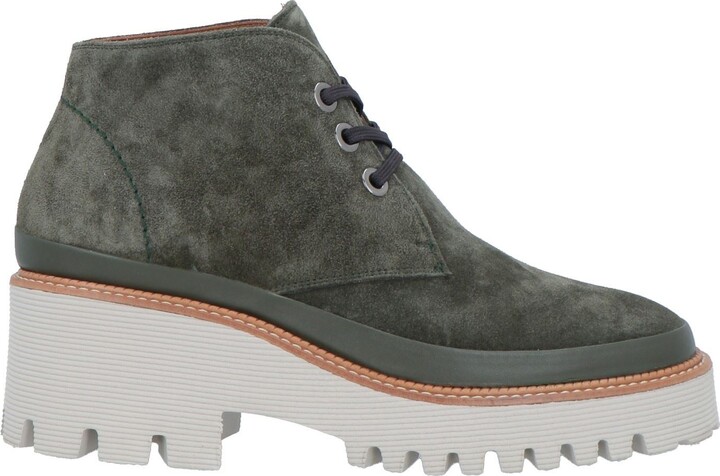 Pons Quintana Ankle Boots Military Green - ShopStyle