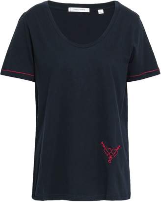 Chinti and Parker Embroidered Cotton-jersey T-shirt