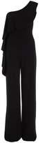 Thumbnail for your product : Quiz Black One Shoulder Frill Palazzo Jumpsuit
