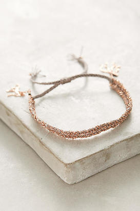 Marie-Laure Chamorel Pink Woven Metal Cuff Bracelet