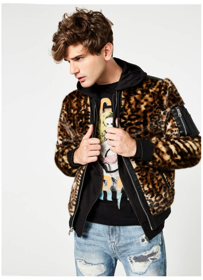 guess leopard print jacket