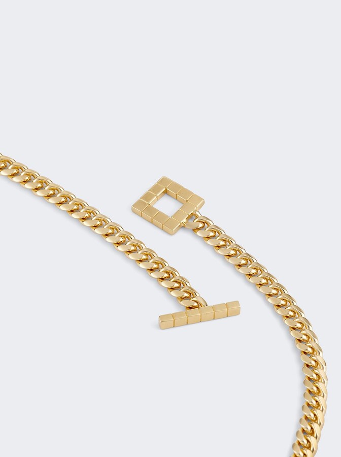 IVI Signore T-bar Chain Necklace Yellow Gold