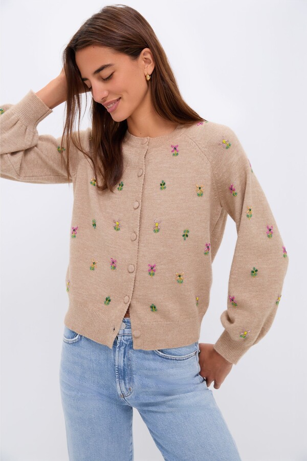 Hyacinth House Multi Floral Embellishment Elsie Cardigan ShopStyle