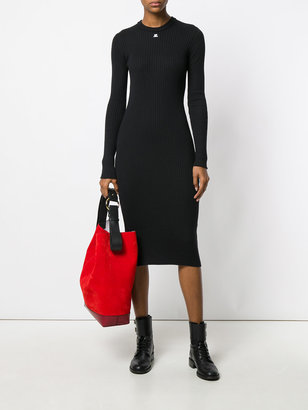 Courreges ribbed fitted sweater dress