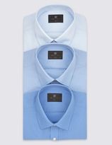 Thumbnail for your product : Marks and Spencer 3 Pack Easy to Iron Shirts with Pocket