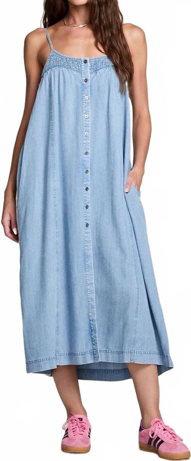 SALTWATER LUXE Natalia Midi Dress In Vintage Indigo