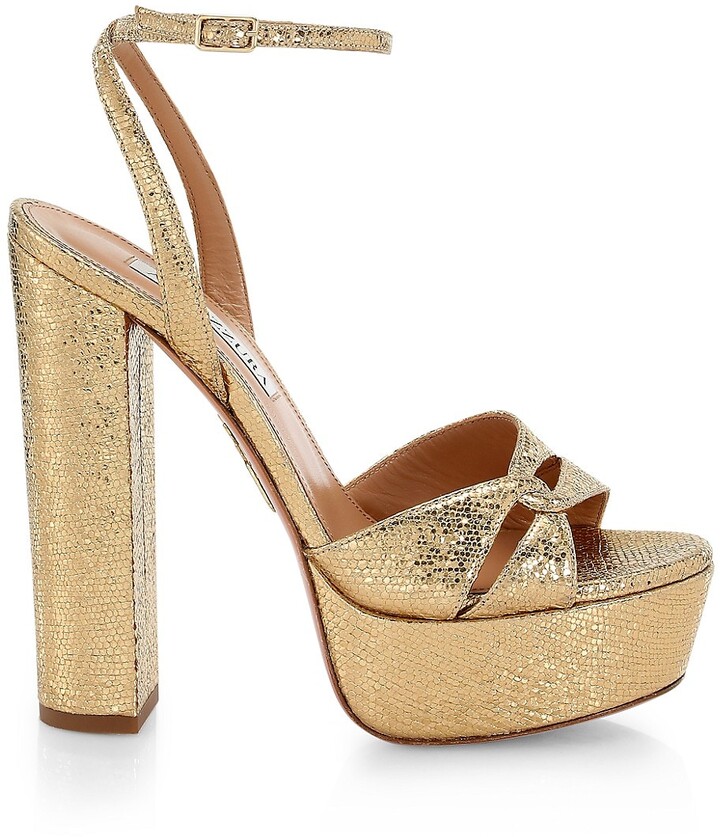 Gold Platform Heels | Shop the world's largest collection of fashion |  ShopStyle
