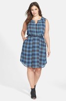 Thumbnail for your product : Halogen Belted Chiffon Dress (Plus Size)