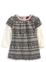 Thumbnail for your product : Tea Collection 'Schneereich' Double Decker Long Sleeve Dress (Baby Girls)
