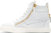 Thumbnail for your product : Giuseppe Zanotti White Croc-Embossed Leather London Sneakers