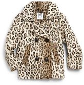 Thumbnail for your product : Milly Minis Girl's Faux Fur Cheetah Peacoat