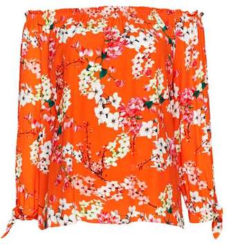 Wallis Petite Orange Blossom Bardot Top