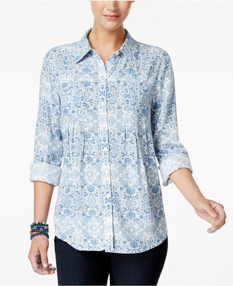 Style&Co. Style & Co Westward Roll-Tab-Sleeve Shirt, Created for Macy's