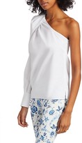 Thumbnail for your product : Derek Lam 10 Crosby Elodie One-Shoulder Puff-Sleeve Cotton Shirt