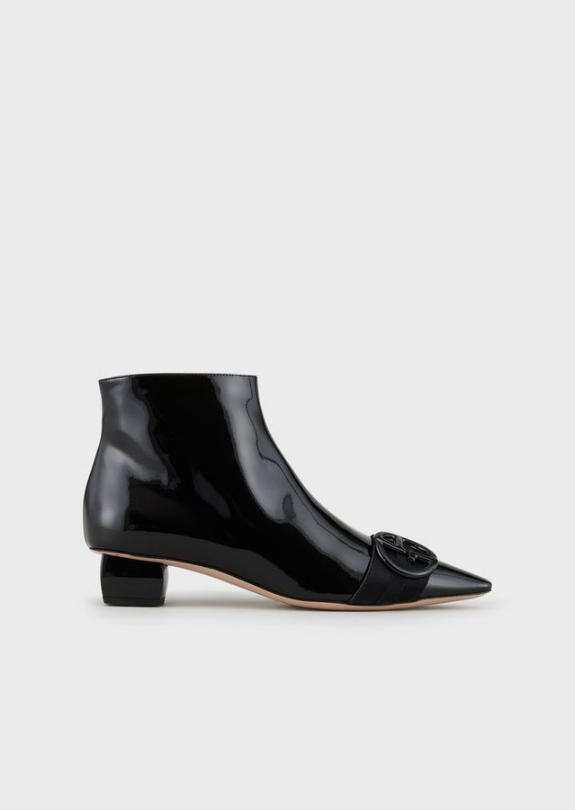 women's patent leather boots