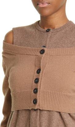 Meryll Rogge Double Layered Cashmere Crop Cardigan & Vest Set