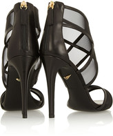 Thumbnail for your product : Diane von Furstenberg Jules leather and mesh sandals