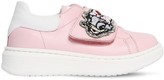 Thumbnail for your product : MonnaLisa Leather Sneakers W/ Daisy Duck Patch