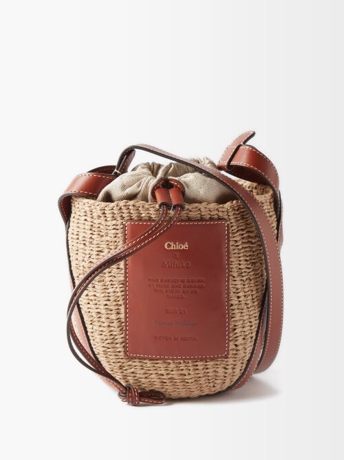 Chloé X Mifuko Raffia And Leather Basket Bag - Tan - ShopStyle