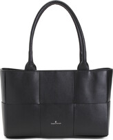 Thumbnail for your product : Viola Castellani Made In Italy Leather East West Woven Tote