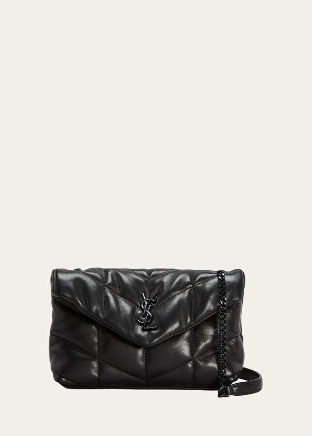 Saint Laurent Mini puffer Loulou leather bag - ShopStyle