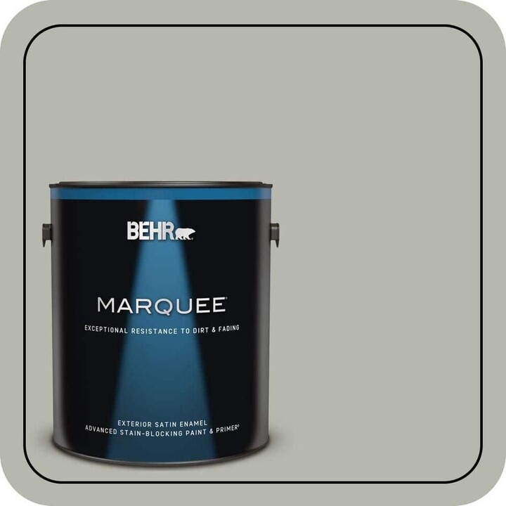 BEHR MARQUEE 1 gal. #ECC-27-2 Stone Mill Satin Enamel Exterior Paint & Primer
