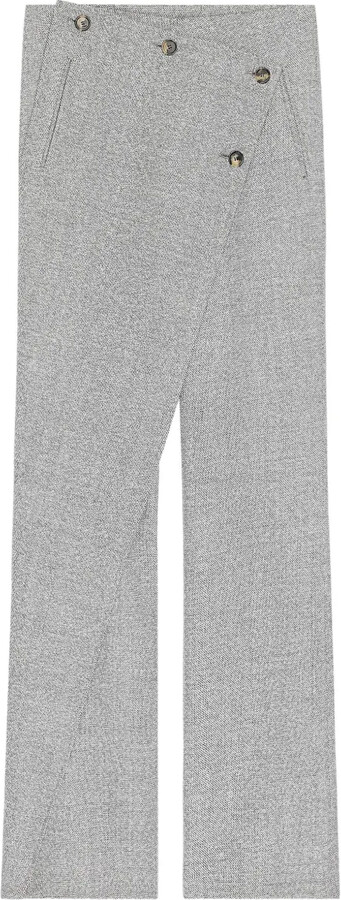 Courreges Oblique Button Trousers