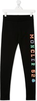 Thumbnail for your product : Moncler Enfant TEEN logo-embroidered slim-fit leggings