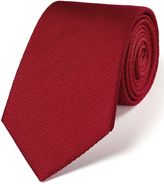 Thumbnail for your product : Charles Tyrwhitt Red silk classic plain tie