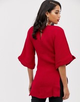 Thumbnail for your product : Closet London Closet long sleeve kimono tunic top