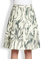 Thumbnail for your product : 3.1 Phillip Lim Cotton & Silk Woodgrain-Print Skirt
