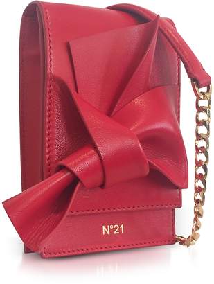 N°21 Red Nappa Leather Micro Bow Bag