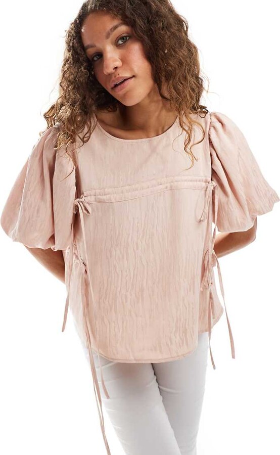【GHOSPELL】Alice Ruched Top GHOSPELL Alice Ruched Top, Light Blue