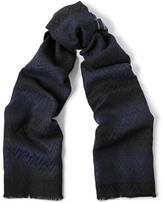 Thumbnail for your product : Missoni Reversible Patterned Wool Scarf