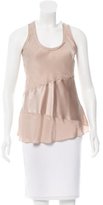 Thumbnail for your product : Brunello Cucinelli Silk Scoop Neck Top
