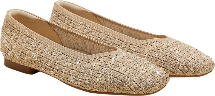 VIVAIA Square-Toe V-Cut Flats