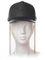 Thumbnail for your product : Chain Fringed Leather Baseball Hat