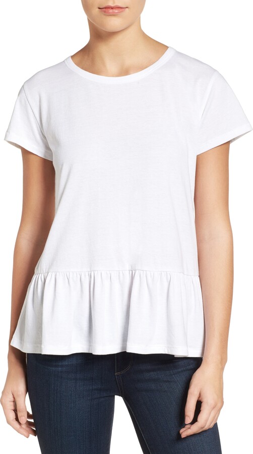 Caslon peplum tee clearance
