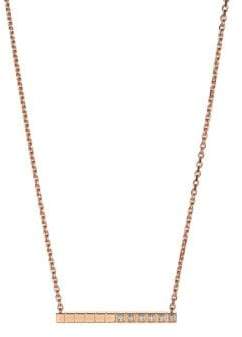 Chopard Ice Cube Diamond & 18K Rose Gold Pendant Necklace