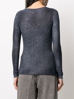 Thumbnail for your product : Avant Toi Fine Knit Long Sleeve Top